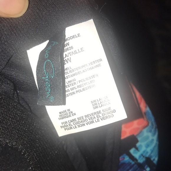 New Aqua Green Plus Size Racerback Tankini - Picture 6 of 7